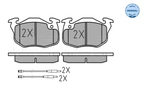 MEYLE MEYLE 025 209 0618/W Meyle Front Brake Pads Set For Citroën Peugeot 106 106 Van 306 Ax C15 Zx 