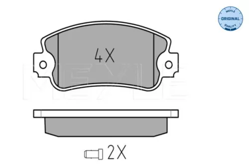 MEYLE MEYLE 025 209 5018/W Meyle Front Brake Pads Set For Fiat Lancia Seat Ibiza Malaga Marbella Panda Rega 