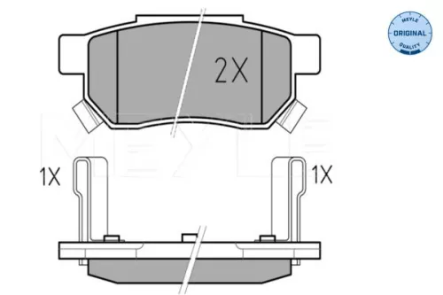MEYLE MEYLE 025 213 1313/W Meyle Rear Brake Pads Set For Honda Mg Rover 200 25 400 45 Accord Civic Concerto 