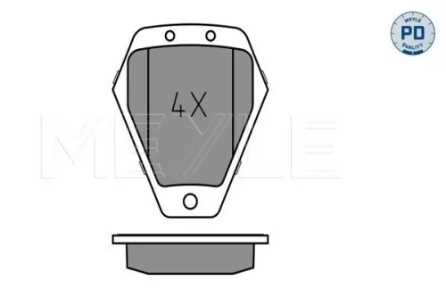 MEYLE MEYLE 025 214 5218/PD Meyle Pd Front Brake Pads Set For Audi 100 A6 A8 