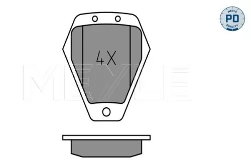 MEYLE MEYLE 025 214 5418/PD Meyle Pd Front Brake Pads Set For Audi A4 A6 