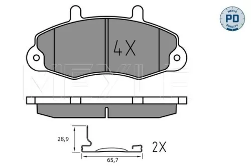 MEYLE MEYLE 025 214 7018/PD Meyle Pd Front Brake Pads Set For Ford Transit Tourneo 