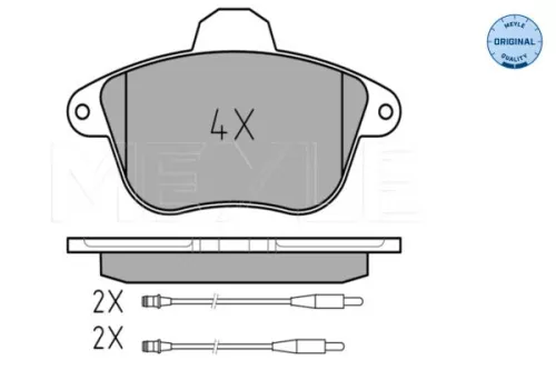 MEYLE MEYLE 025 215 0717/W Meyle Front Brake Pads Set For Peugeot 605 