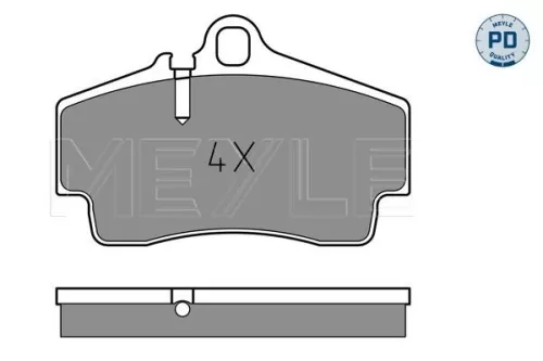 MEYLE MEYLE 025 217 9216/PD Meyle Pd Rear Brake Pads Set For Porsche 911 Boxster Cayman 