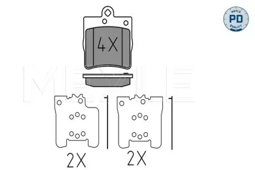 MEYLE MEYLE 025 219 1915/PD Meyle Pd Rear Brake Pads Set For Chrysler Mercedes C-class Clc-class Clk Crossfi 
