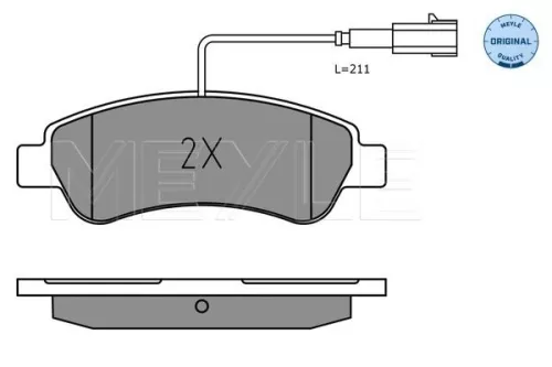 MEYLE MEYLE 025 220 4119 Meyle Rear Brake Pads Set For Citroën Fiat Opel Peugeot Vauxhall Boxer Ducato Ju 