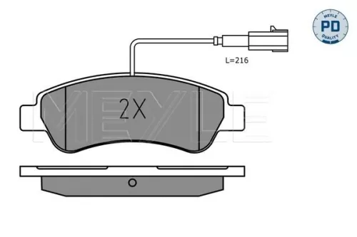 MEYLE MEYLE 025 220 4119/PD Meyle Pd Rear Brake Pads Set For Citroën Fiat Opel Peugeot Vauxhall Boxer Ducato 