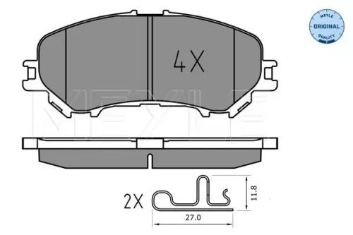 MEYLE MEYLE 025 220 6518 Meyle Front Brake Pads Set For Nissan Renault Kadjar Koleos Qashqai X-trail 
