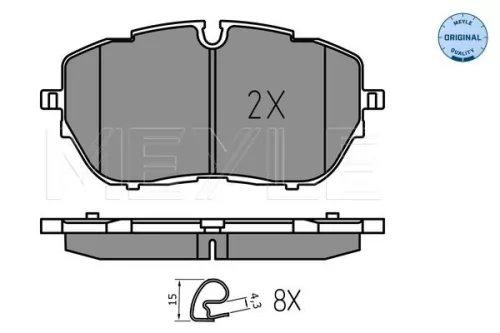 MEYLE MEYLE 025 222 1818 Meyle Front Brake Pads Set For Opel Peugeot Vauxhall 308 308 Sw 508 508 Sw Astra 