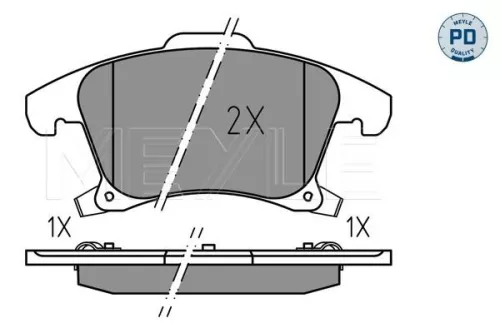 MEYLE MEYLE 025 222 6920/PD Meyle Pd Front Brake Pads Set For Ford Galaxy Mondeo S-max 