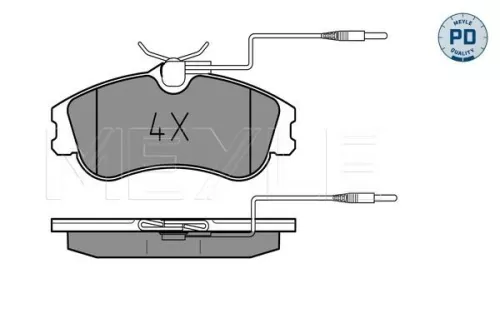 MEYLE MEYLE 025 231 2419/PD Meyle Pd Front Brake Pads Set For Citroën Peugeot 306 Berlingo / Berlingo First  