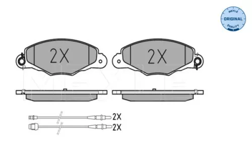 MEYLE MEYLE 025 231 3518/W Meyle Front Brake Pads Set For Citroën Xantia Xm 