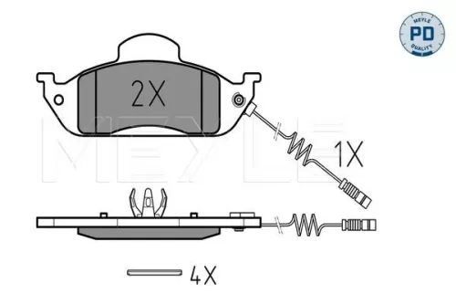 MEYLE MEYLE 025 231 9317/PD Meyle Pd Front Brake Pads Set For Mercedes M-class 
