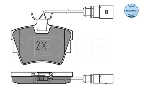 MEYLE MEYLE 025 232 2416/W Meyle Rear Brake Pads Set For Vw Multivan Transporter 