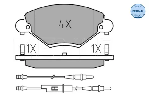 MEYLE MEYLE 025 232 7717/W Meyle Front Brake Pads Set For Citroën C5 
