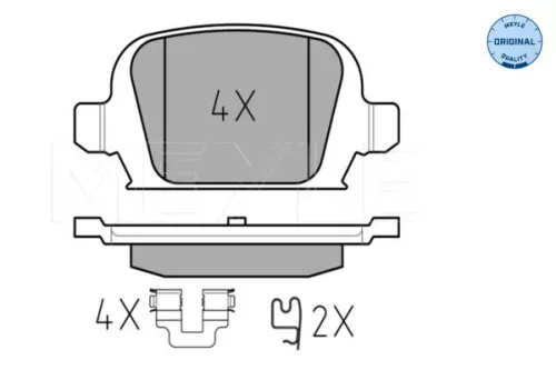 MEYLE MEYLE 025 232 8414 Meyle Rear Brake Pads Set For Opel Vauxhall Corsa Corsavan Tigra 