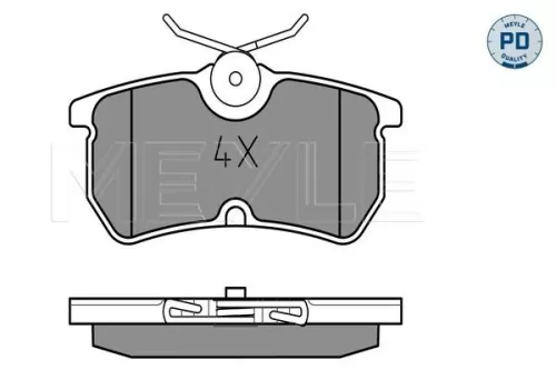 MEYLE MEYLE 025 233 5314/PD Meyle Pd Rear Brake Pads Set For Ford Fiesta Focus 
