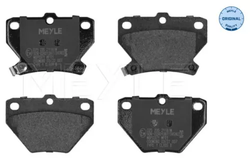 Meyle Rear Brake Pads Set For Toyota Celica Corolla Prius Yaris Yaris Verso