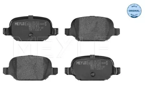 Meyle Rear Brake Pads Set For Abarth Citroën Fiat Lancia 500 500 / 595 / 695 500