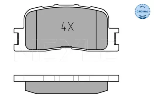 MEYLE MEYLE 025 237 0215/W Meyle Rear Brake Pads Set For Toyota Camry 