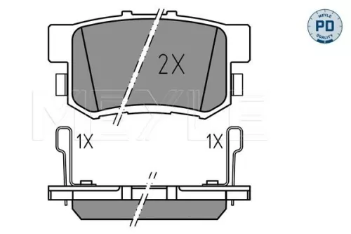 Meyle Pd Rear Brake Pads Set For Honda Cr-v Fr-v