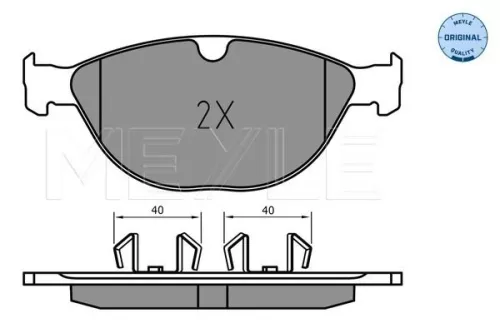 MEYLE MEYLE 025 238 9518 Meyle Front Brake Pads Set For Jaguar Xf Xj Xk 