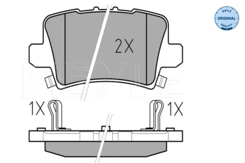 MEYLE MEYLE 025 240 8615/W Meyle Rear Brake Pads Set For Honda Civic 