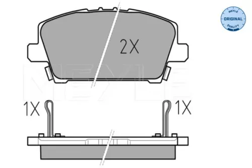 MEYLE MEYLE 025 240 8717/W Meyle Front Brake Pads Set For Honda Civic 
