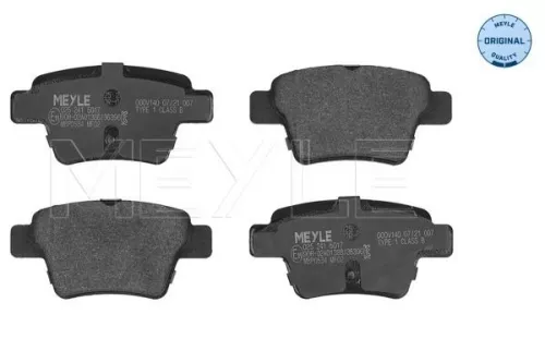 Meyle Rear Brake Pads Set For Citroën Peugeot 207 207 Cc 207 Sw 307 C4