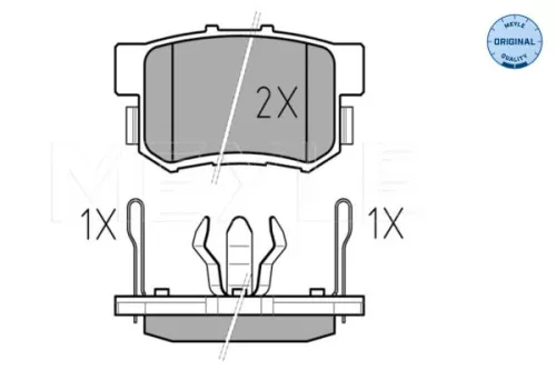 MEYLE MEYLE 025 242 3114/W Meyle Rear Brake Pads Set For Honda Accord Civic Cr-v Fr-v Shuttle 