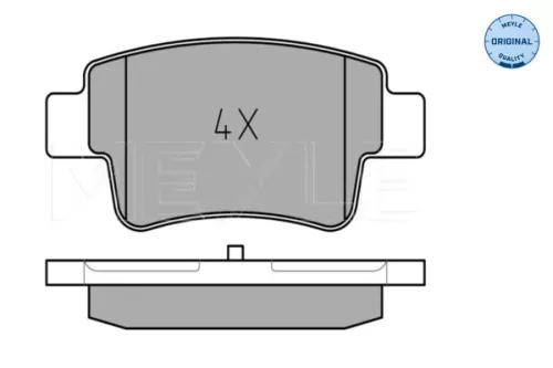 MEYLE MEYLE 025 243 4917 Meyle Rear Brake Pads Set For Abarth Fiat Opel Vauxhall Corsa Grande Punto Punto 