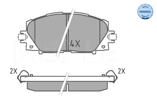 MEYLE MEYLE 025 244 5116 Meyle Front Brake Pads Set For Toyota Prius Prius Phv 
