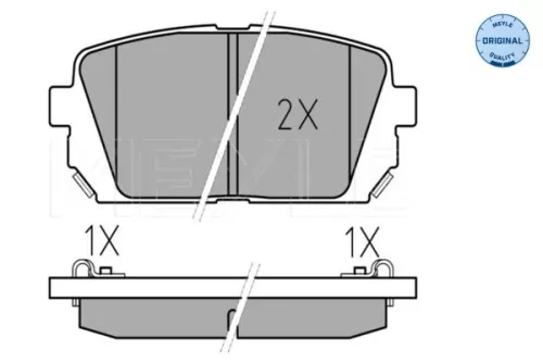 MEYLE MEYLE 025 244 9116/W Meyle Rear Brake Pads Set For Kia Carens 