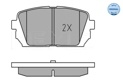 MEYLE MEYLE 025 244 9116/W Meyle Rear Brake Pads Set For Kia Carens 
