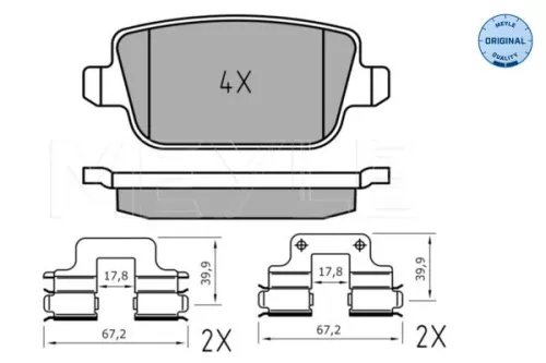 MEYLE MEYLE 025 245 3716 Meyle Rear Brake Pads Set For Land Rover Volvo Freelander 2 S80 