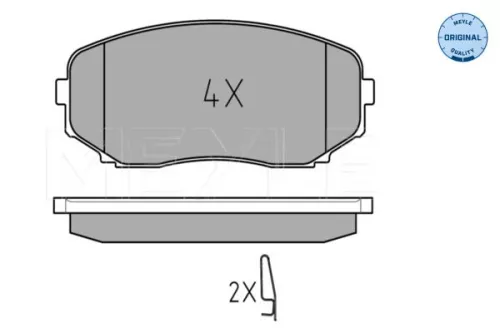 MEYLE MEYLE 025 245 4417/W Meyle Front Brake Pads Set For Mazda Mitsubishi Cx-7 Cx-9 Eclipse Cross L200 / T 