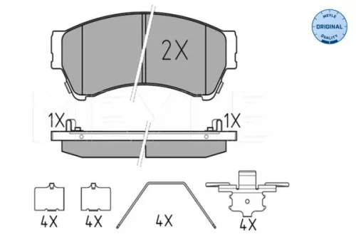 MEYLE MEYLE 025 245 8217/W Meyle Front Brake Pads Set For Mazda 6 