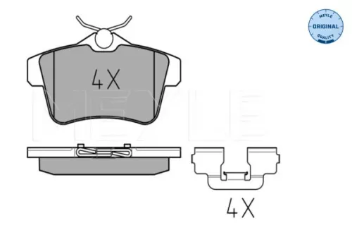 MEYLE MEYLE 025 249 2217 Meyle Rear Brake Pads Set For Citroën Ds Peugeot 3008 308 308 Cc 5008 508 508 Sw 