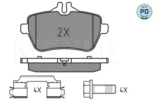 MEYLE MEYLE 025 250 7119/PD Meyle Pd Rear Brake Pads Set For Mercedes S-class Sl 