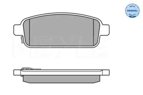 MEYLE MEYLE 025 250 9616/W Meyle Rear Brake Pads Set For Chevrolet Opel Vauxhall Ampera Astra Astra J Astra 