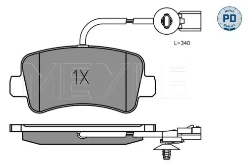 MEYLE MEYLE 025 251 1218/PD Meyle Pd Rear Brake Pads Set For Nissan Opel Renault Vauxhall Master Movano Nv40 