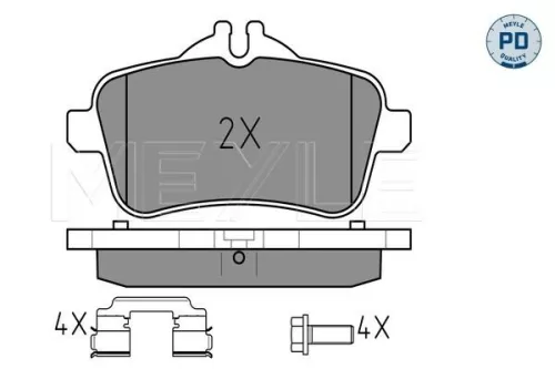 MEYLE MEYLE 025 252 1516/PD Meyle Pd Rear Brake Pads Set For Mercedes Gl-class Gle Gls M-class 