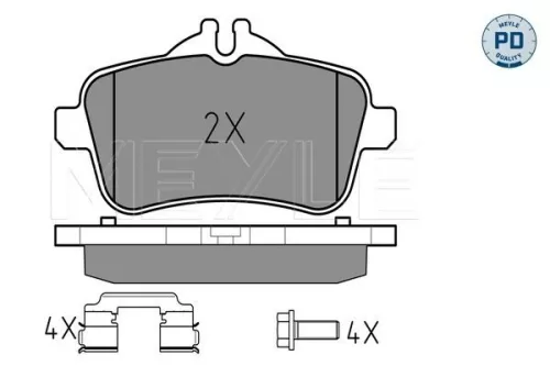 MEYLE MEYLE 025 252 1518/PD Meyle Pd Rear Brake Pads Set For Mercedes A-class Gl-class Gle Gls M-class 