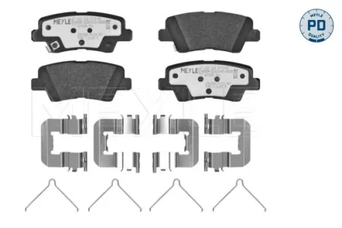 Meyle Pd Rear Brake Pads Set For Hyundai Kia Ssangyong Accent Bayon Carens Cee'd