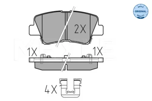 MEYLE MEYLE 025 253 3715/W Meyle Rear Brake Pads Set For Hyundai Kia Ssangyong Accent Bayon Carens Cee'd Ce 