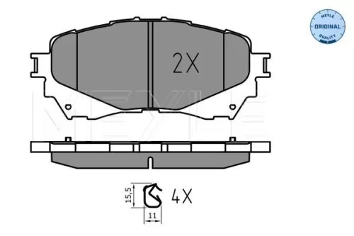 MEYLE MEYLE 025 257 2516 Meyle Front Brake Pads Set For Mazda 6 
