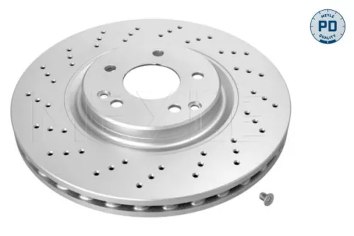 2x Meyle Pd Front Perforated Brake Discs Pair For Mercedes C-class Clk Slk