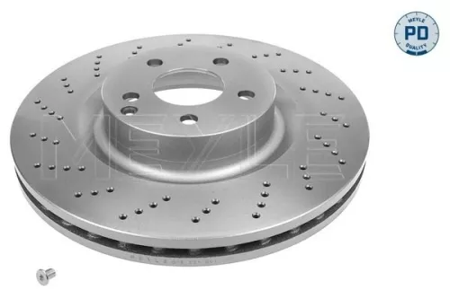 2x Meyle Pd Front Perforated/vented Brake Discs Pair For Mercedes C-class E-clas