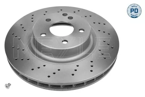2x Meyle Pd Front Perforated Brake Discs Pair For Mercedes E-class Sl