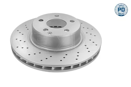 2x Meyle Pd Front Perforated Brake Discs Pair For Mercedes S-class